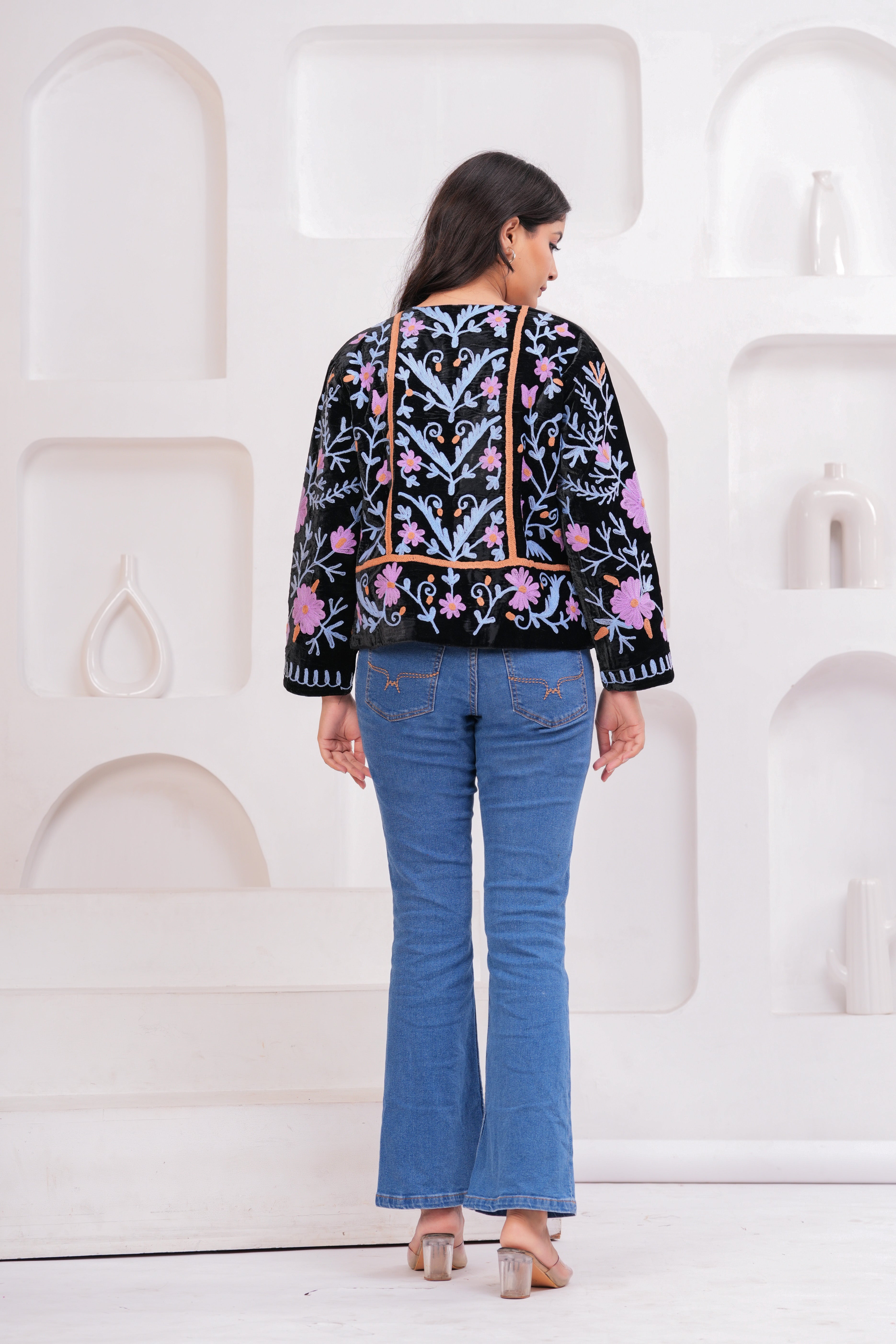 Floral Quilted Cotton Jacket – Lightweight Outerwear for Women